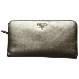 Authentic Prada Wallet Gold Saffino Leather